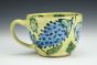 Yellow Mug with Blue Thistles