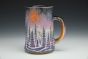 Mountain Forest Mug in Violet, Plum, and Orange