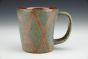 Green Cross-hatched Mug