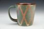 Green Cross-hatched Mug