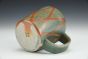 Green Cross-hatched Mug