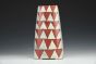 Vase - Red and White Triangle