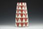 Vase - Red and White Triangle
