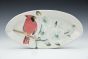 Dogwood and Cardinal: Medium Oval Dish