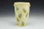 Yellow Square Vase with Leaves