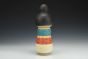 Kokeshi Inspired Vessel - Cheerful Multi-Patterned with Black Bun