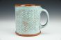 Teal Mug with Checkerboard Texture