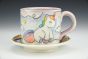 Unicorn Cup and Saucer