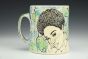 Natural Hair Series: Blue and Chartreuse Mug