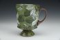Green Mock Orange Pedestal Mug
