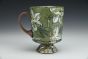 Green Mock Orange Pedestal Mug