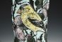 Goldfinch and Swallowtail Vase