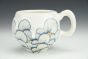 Blue and White Heart Mug in Gold