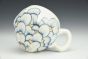 Blue and White Heart Mug in Gold