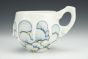 Blue and White Heart Mug with Gold