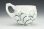 Blue and White Heart Mug with Gold