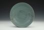 Matte Blue Shallow Bowl