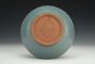 Matte Blue Shallow Bowl