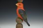Scarlet Tanager Candlestick