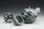 Floating Blue Waves Teapot with Two Cups