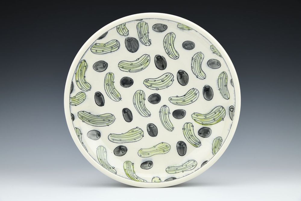 Pickles and Olives Dinner Plate