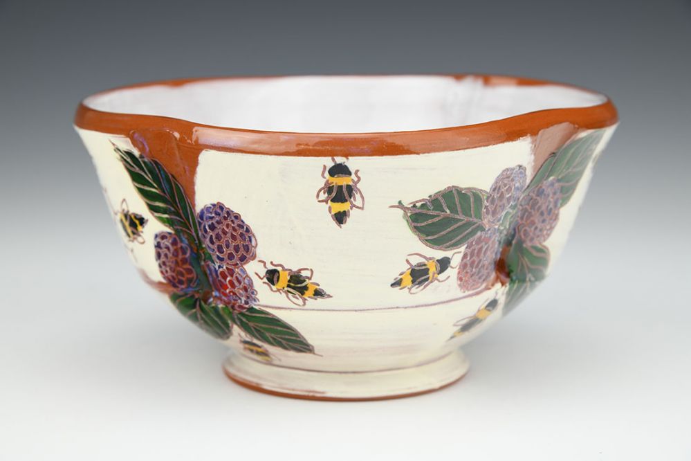 Bees, Berries and Blossom Honeycomb Bowl