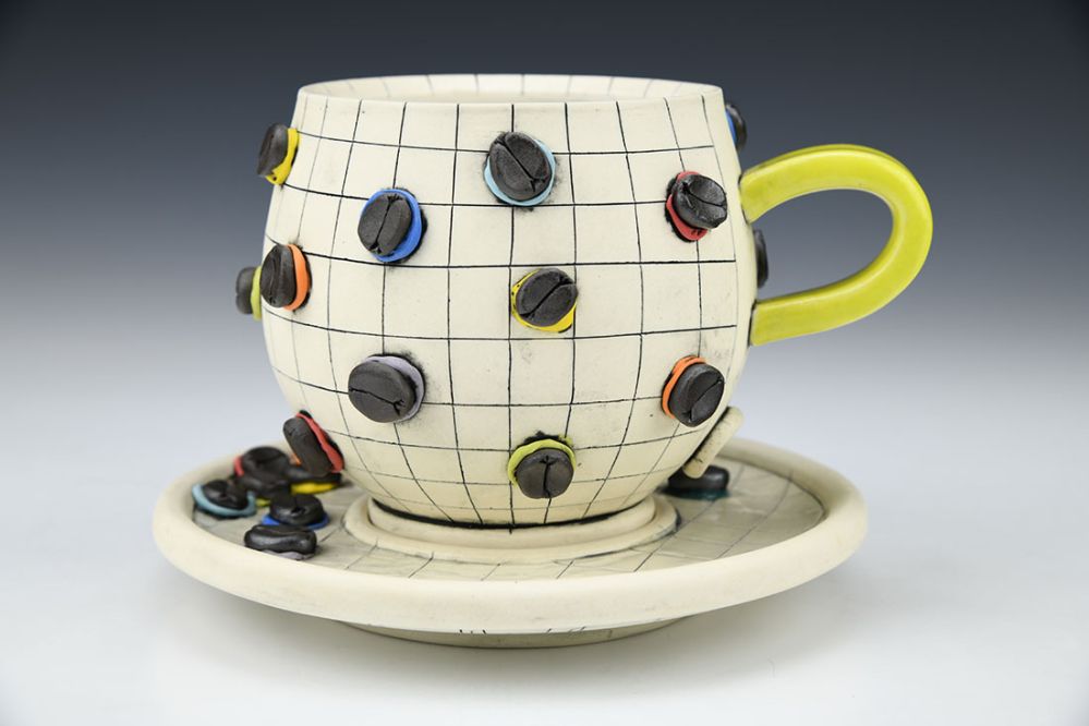 Funky Beans Cup and Saucer