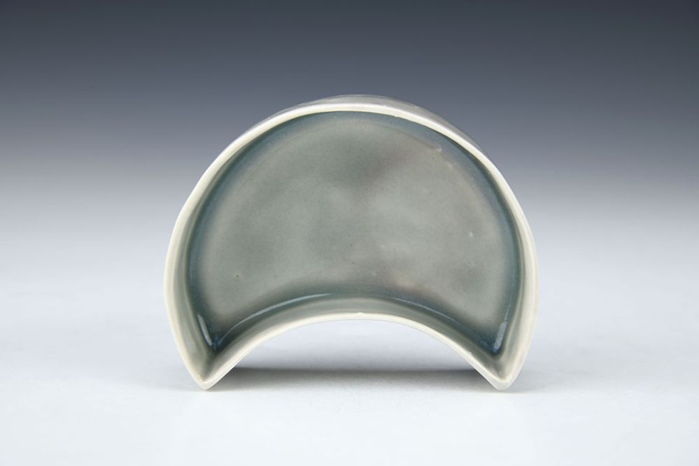 Gray Crescent Tessellating Dish