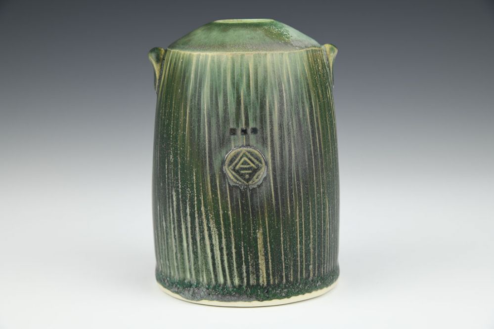 Dark Green Round Vase