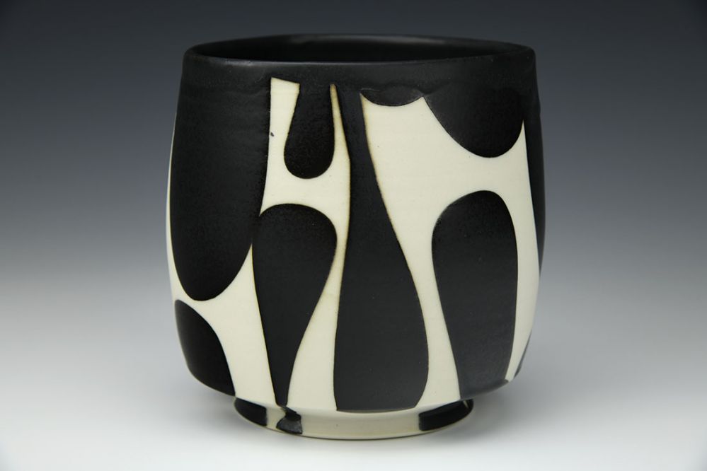 Black and White Triangle Bowl