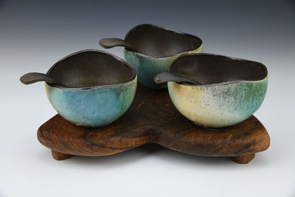 Condiment Bowl Set with Spoons