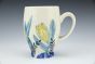 Mug with Tulips in Yellow and Blue
