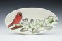 Dogwood and Cardinal: Medium Oval Dish