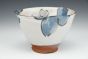 Blue Floral Small Bowl with Yellow Center